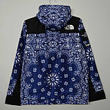 Куртка чоловіча Supreme x The North Face bandana blue, фото 5