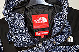Куртка чоловіча Supreme x The North Face bandana blue, фото 8