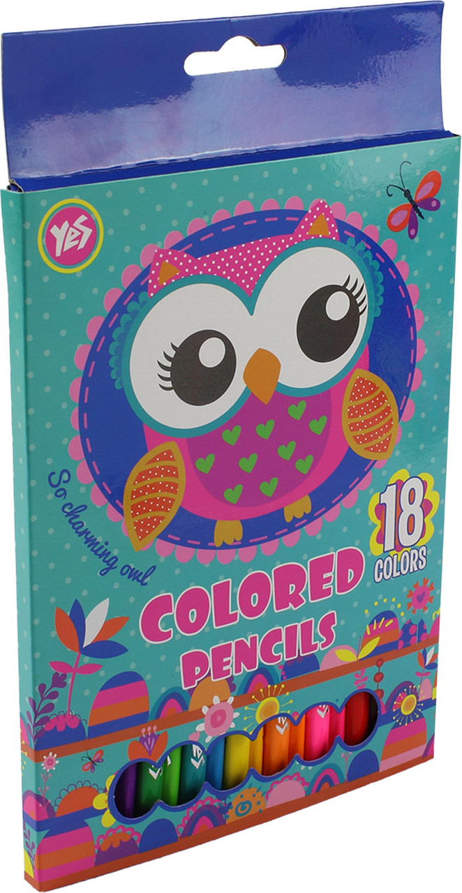 Олівці кольор. 18 кольор. "Yes" №290450 Charming animals(8)