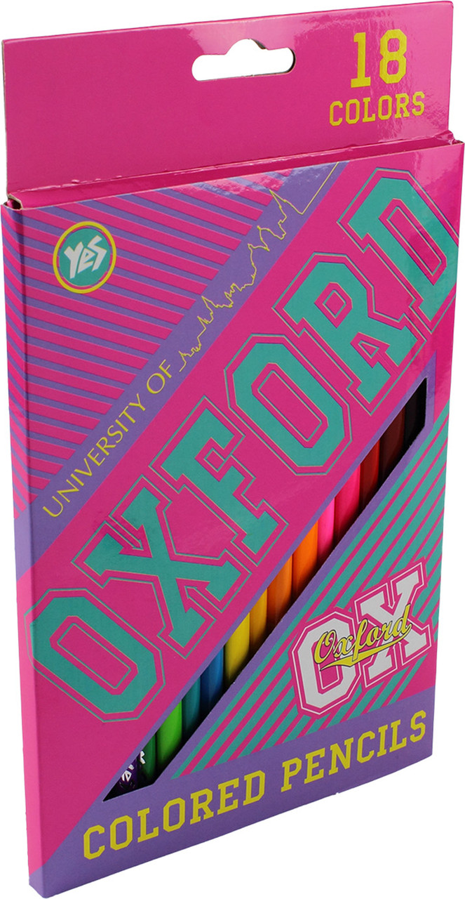 Олівці кольор. 18 кольор. "Yes" №290452 Oxford (pink)(8)