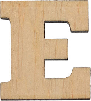 Літера укр. 3см "Е" фанера(5)