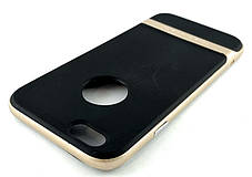 Чохол для iPhone 6 6s накладка на бампер протиударний Ipaky Carbon чорний, золото, фото 4