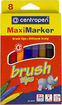 Фломастери "Centropen" 8кольор. Brush №8773/08(10)