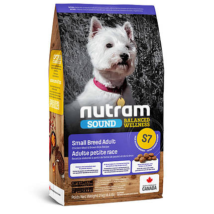 Сухий корм Nutram S7 Sound Balanced Wellness Small Breed Adult Dog для дорослих собак дрібних порід з куркою 20 кг (BREEDER), фото 2