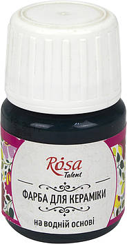 Фарба для скла та кераміки "Rosa Talent" 30мл №21343/3728 зелена бірюза