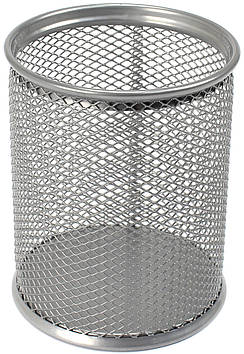 Підставка для ручок метал. "Axent" №2110-03 круг. 80х80х100мм,срібна(12)(96)