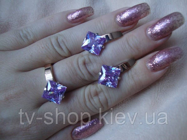 Набори зі срібла із золотом Кольорові камені — 1, фото 1