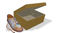 Коробка для обуви 350х250х100 бурая