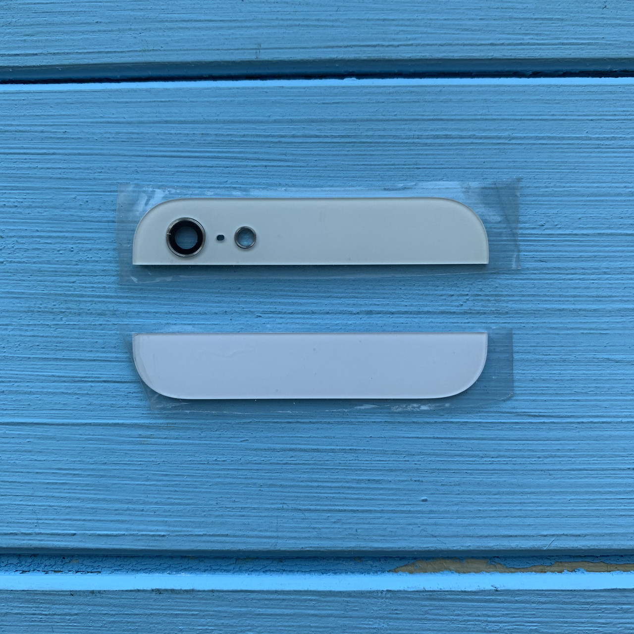 Скло корпусу комплект(верхня+нижня) Apple Iphone 5 white