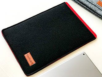 Універсальний чохол з фетру для планшета / ноутбука Kozhukh 9" - 13" Vertical Black&Red (350*240 mm)
