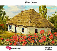 Картина с бисером ММДП-002 Маки у дома