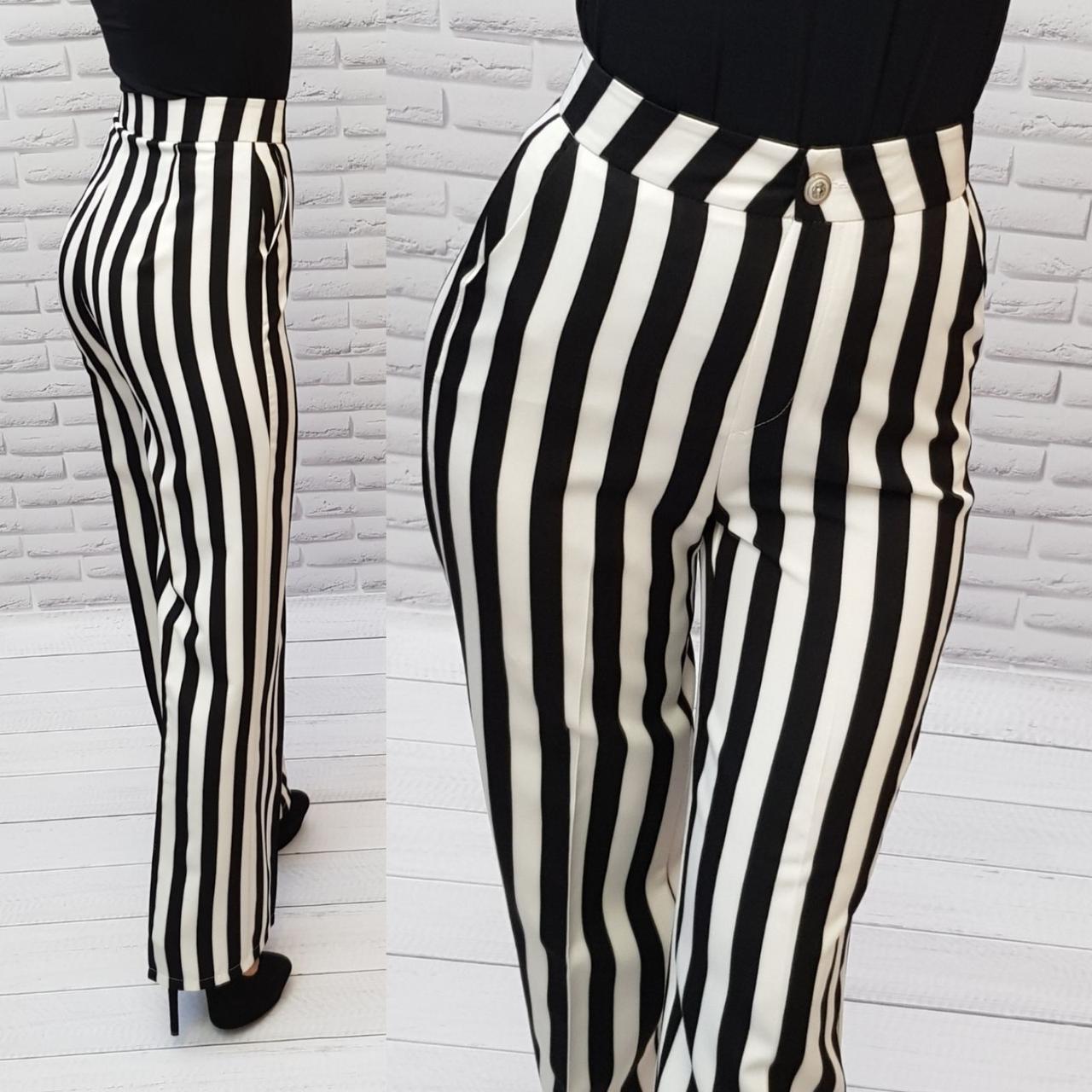 Стильні штани в смужку із завищеною талією, арт 188, у 5 кольорах