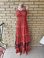 Платье, сарафан, костюм( платье с болеро) коттоновый длинный, в пол, есть большие размеры WHOLE FORKS, Турция