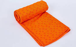 Рушник для йоги (килимок для йоги) SP-Planeta 4938 183 см x 63 см жовтогарячий