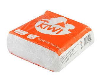 Серветки столові "Kiwi" (450шт) Барна білі  Еко №0019(9)