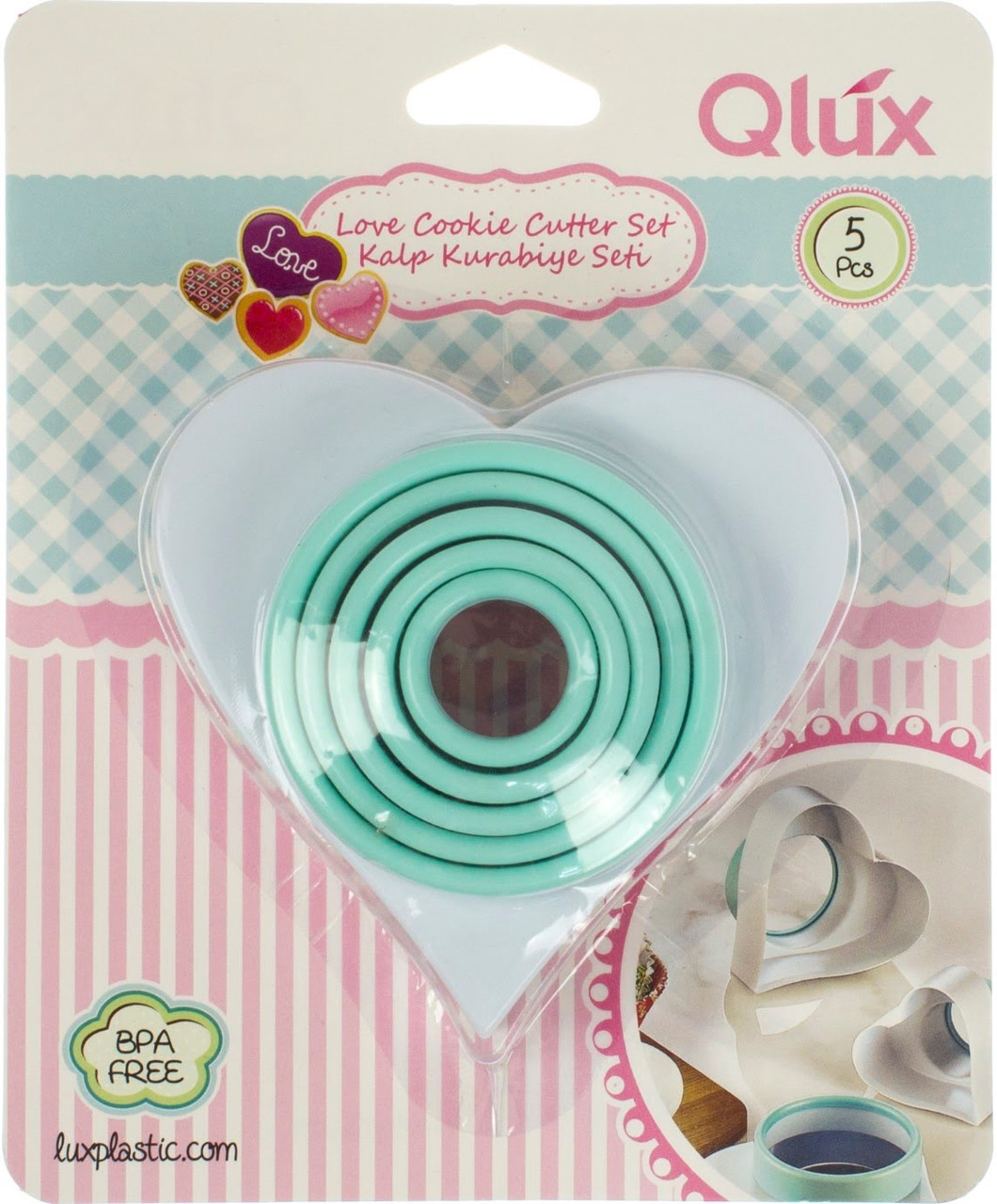 Набір форм для випічки (3шт) "Heart" пласт. №15395/L539/Qlux/(28)