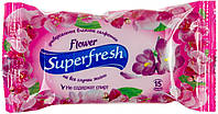 Серветки вологі Super Fresh Flower 15шт №3490(120)