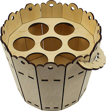 Підставка для яєць "Пасхальне відерце" 17х17х15см фанера(5)