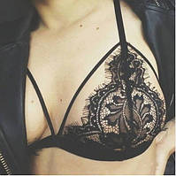 Жіночий мереживний ліф чорний