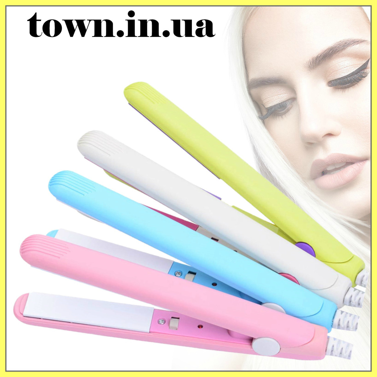Міні-утюжок для вирівнювання волосся, міні-плойка дорожня, утюжек , щипці, фото 1