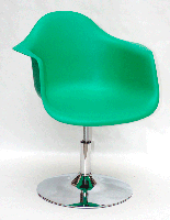Крісло Leon CH-Base зелений 47, на хромованій опорі-бліні, дизайн Charles Eames, фото 2