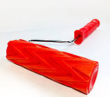 Валик з ручкою структурний гумовий ЗИГЗАГ ХВИЛІ ГОРИ 60х180мм для декоративної фарби шпаклівки штукатурки, фото 3