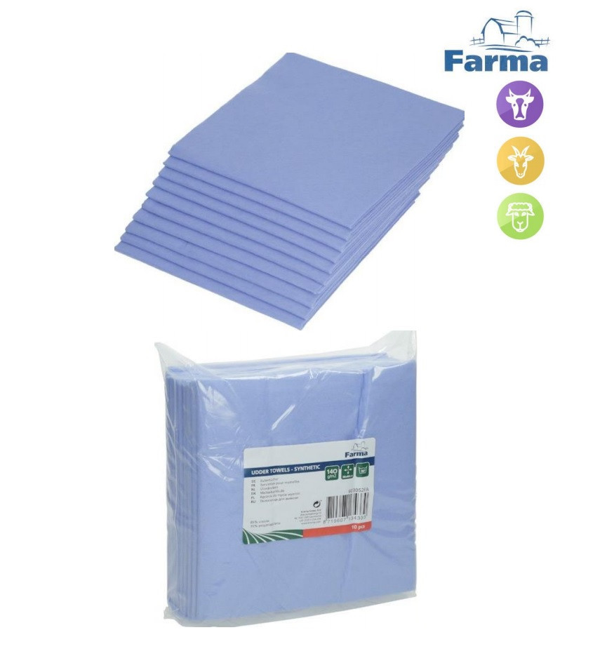 Рушники віскозні 38*40см 10шт (140 g/m2) для миття вимені