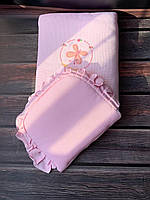 Комплект із трикотажу в дитячу дитячу коляску "БЕБІ" рожевий Duetbaby