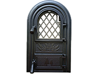 Дверцы печные со стеклом Vitrum. Дверцы для печи и барбекю (560х345мм), фото 1