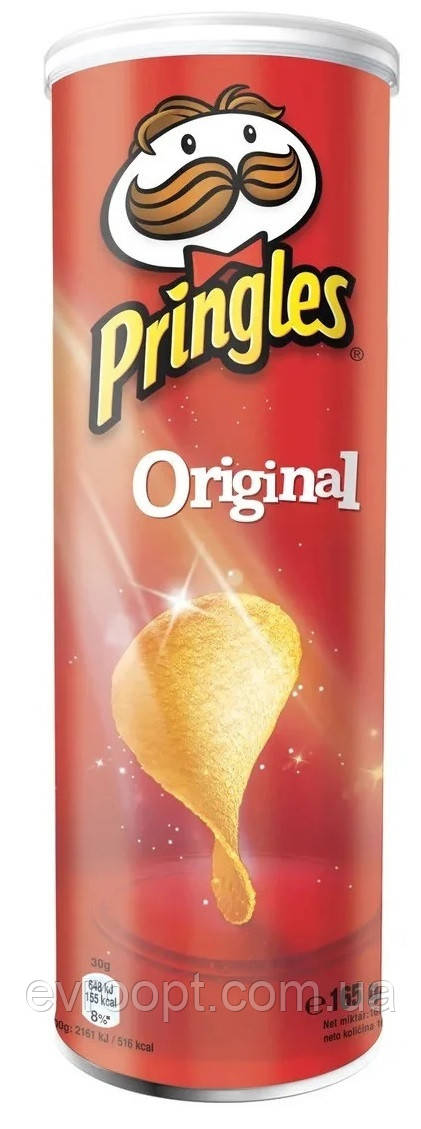 Чіпси Pringles Original, класичні, 175 г, 15шт/ящ, фото 1