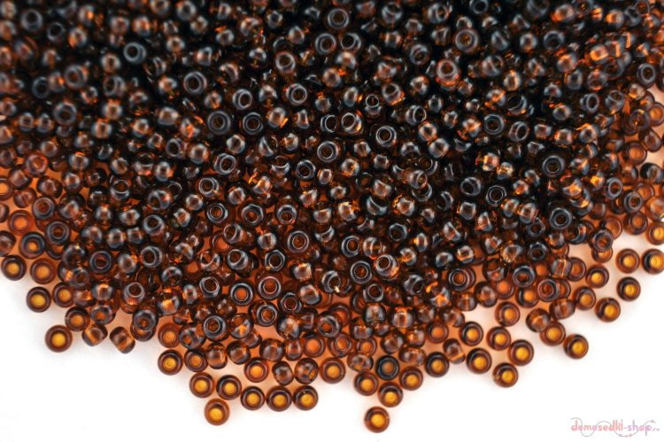 Бісер Preciosa Чехія №10110, темно-коричневий, прозорий, фото 1