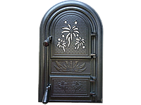 Дверцы печные со стеклом Феєрверк. Дверцы для печи и барбекю (560х345мм), фото 1