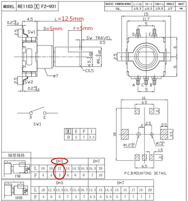 Энкодер EC11 с кнопкой, L=12,5mm (ID#1151479105), цена: 53 ₴, купить на ...