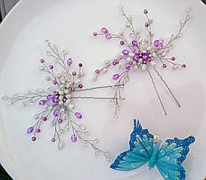 Кришталеві ошатні шпильки для волосся