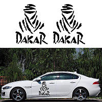 Вінілові наклейки на авто " DAKAR " 40х30 см см х 2 шт