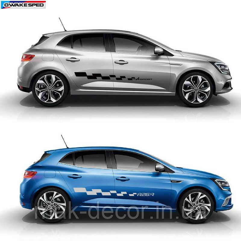 Вінілові наклейки на авто " Смуги A Sport "  15x160 см х 2 шт