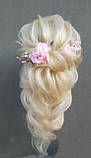 Прикраса для волосся із шифоновими квітами, фото 5
