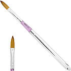 Пензель для гелю і акрилу з МЕТАЛЕВОЮ ручкою №12
