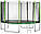 Батут Atleto 404 см з сіткою і драбинкою з посиленими подвійними ніжками зелений, фото 2