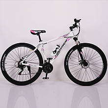 Гірський велосипед Найнер HAMMER-29 Чорно-синій Японія Shimano на зріст від 190 см Біло-Рожевий