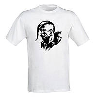 Футболка Push IT з українською національною символікою "Армійський жетон Козак" L, Білий