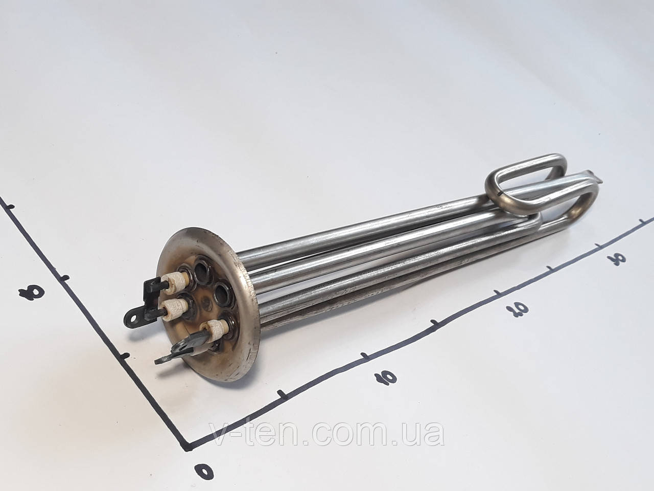 ТЕН для бойлера Garanterm (Гарантерм) 2000w (1300+700) на фланці Ø62 з місцем під анод м6 (Україна)