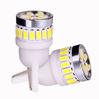 Светодиодная лампа Т10 W5W 24 SMD 3014 12V Белая