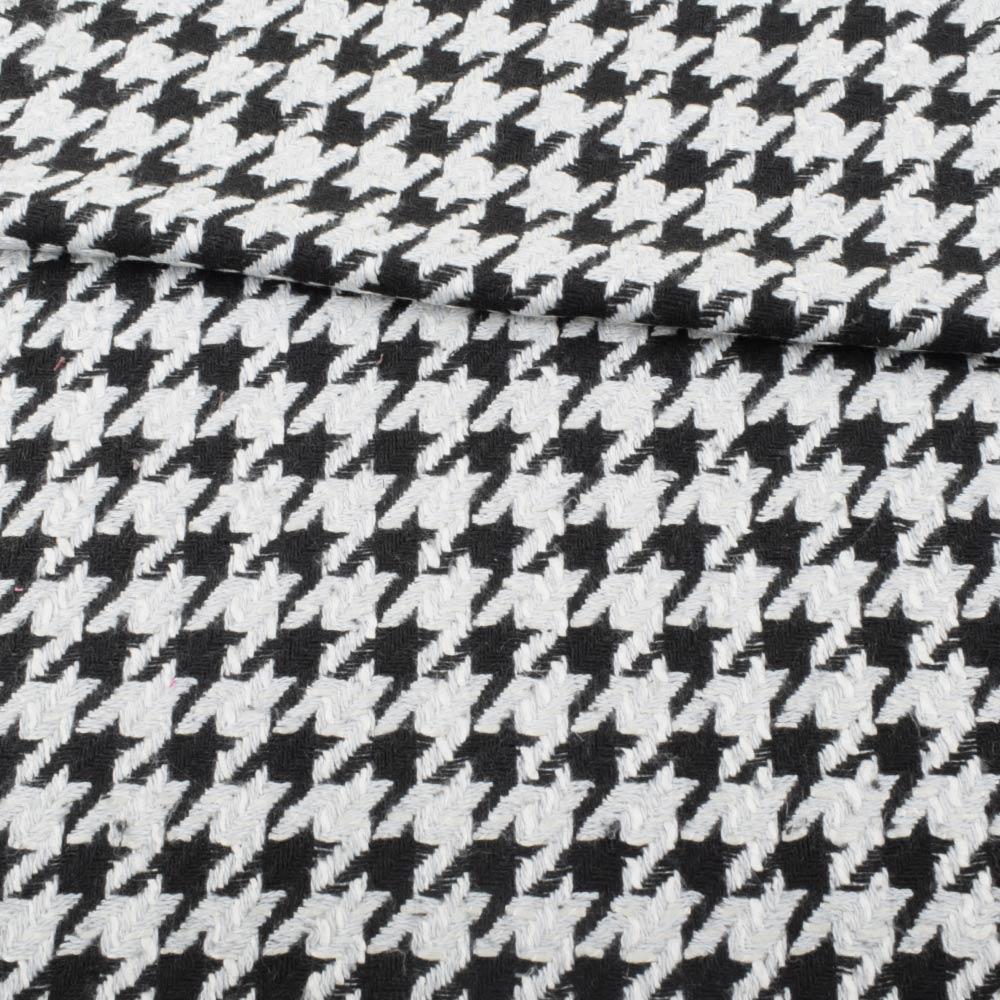 Рогожка пальтово-костюмна в чорно-сіру велику гусячу лапку ш.152