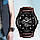 Skmei 9165 Чорні з коричневим ремінцем чоловічий класичний годинник, фото 2