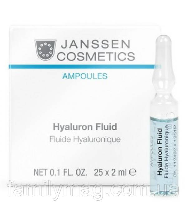 Ультразволожувальна сироватка з гіалуроновою кислотою Ampoules Hyaluron Fluid Janssen Cosmetics (25 амп. / 2 мл)