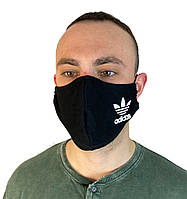 Маска многоразовая медицинская тканевая.Маска защитная черная ADIDAS на лицо,маска для рта .