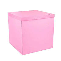 Коробка-сюрприз для повітряних куль рожева без написів 70х70 см
