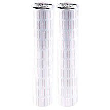 Етикет-стрічка Deli 21*12 мм, прямокутна з червоною смугою для етикет-пістолета, 1000 шт., фото 4