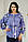 Стильна жіноча етнічна батистова вишита блуза бохо XL лавандового кольору №760, фото 5